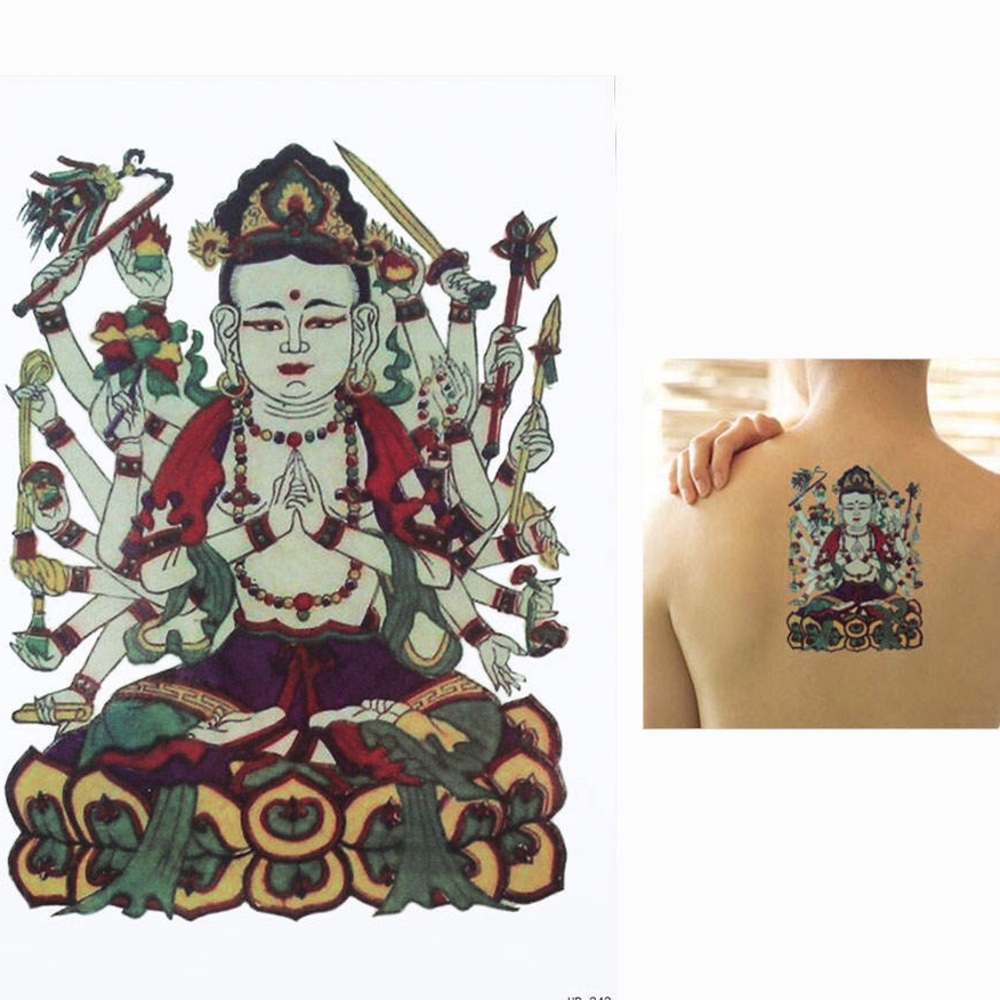 Tattoo HB-232 Buddha Design Temporary Tattoo